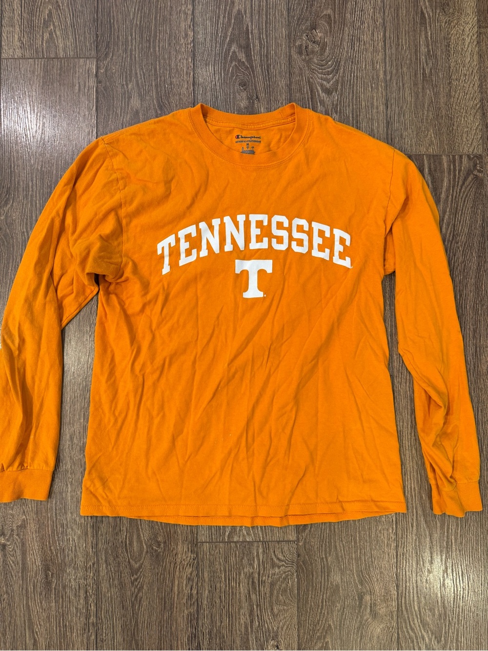Champion Tennessee Long Sleeve Tee - Orange with White Lettering